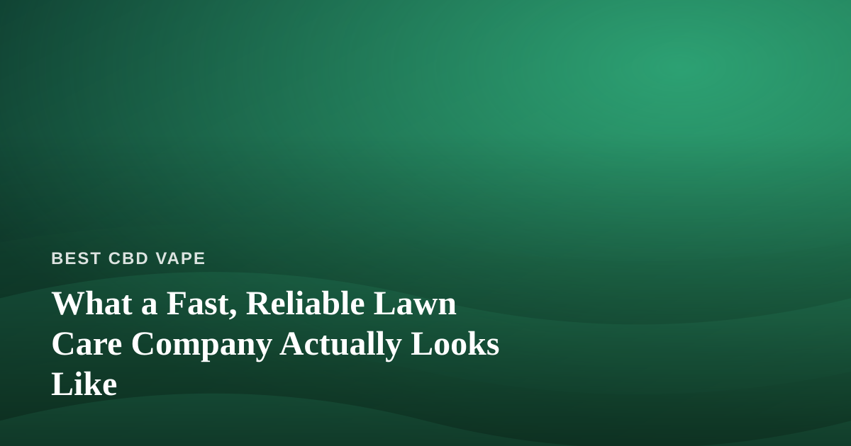 What a Fast, Reliable Lawn Care Company Actually Looks Like